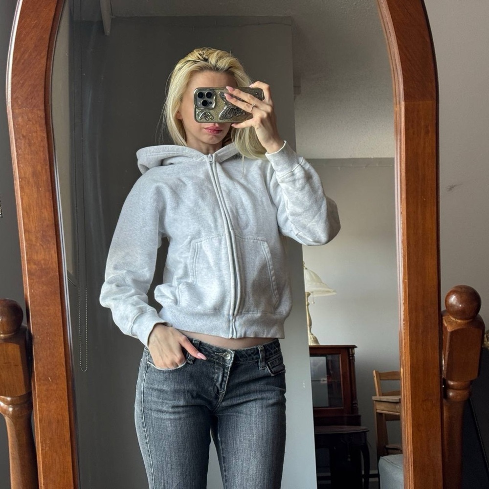 TNA Light Gray Zip-Up Hoodie - Picture 10 of 10